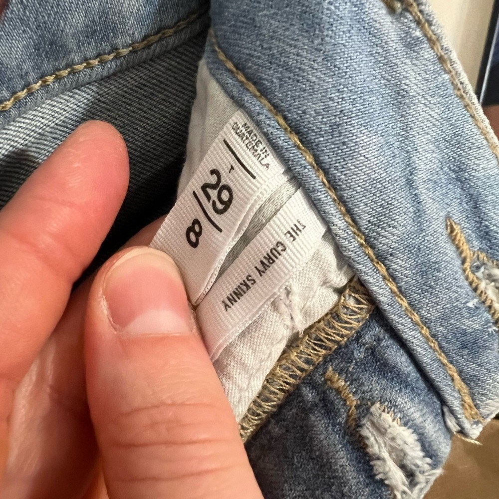 Loft Curvy Skinny Jean in Classic Mid Wash size 8 tall